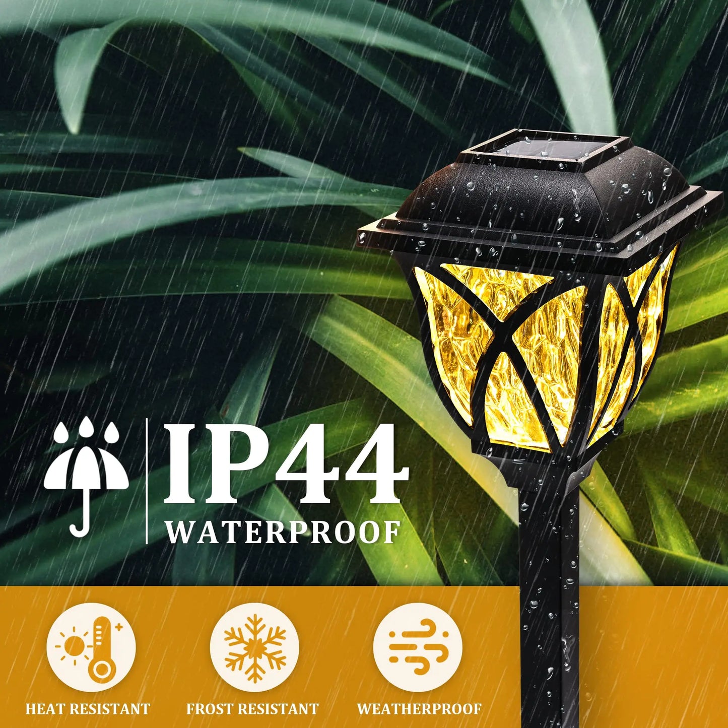 Solar Garden Lawn Lights - 2pcs Waterproof LED Path Lights for Outdoor Walkway & Landscape
